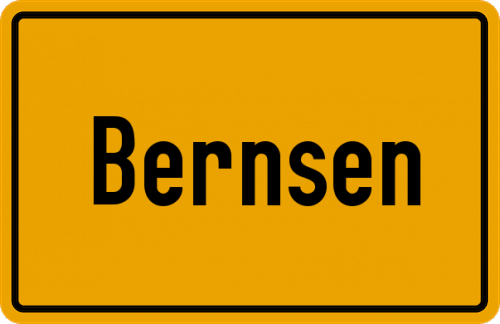 Ortsschild Bernsen, Kreis Grafschaft Schaumburg