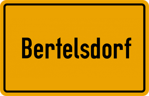 Ortsschild Bertelsdorf, Oberfranken