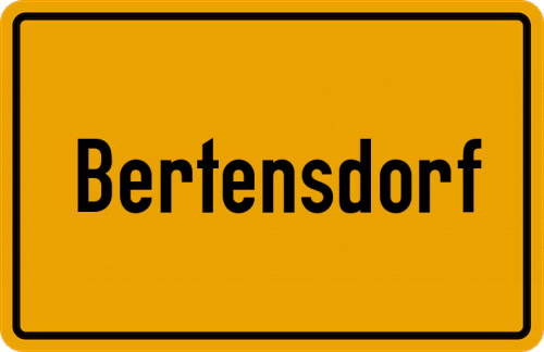 Ortsschild Bertensdorf