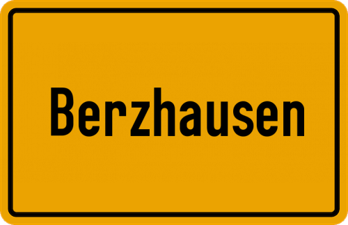 Ortsschild Berzhausen