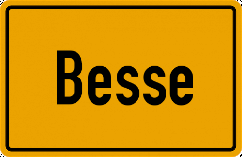 Ortsschild Besse, Hessen