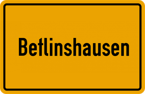 Ortsschild Betlinshausen