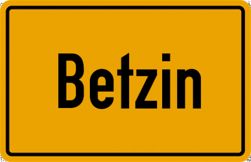 Ortsschild Betzin