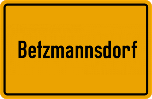Ortsschild Betzmannsdorf