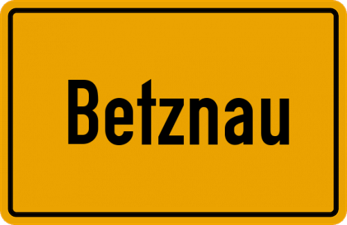 Ortsschild Betznau