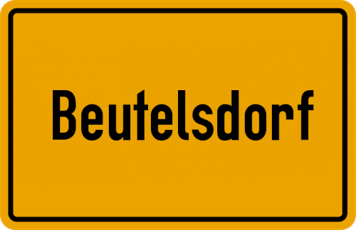 Ortsschild Beutelsdorf
