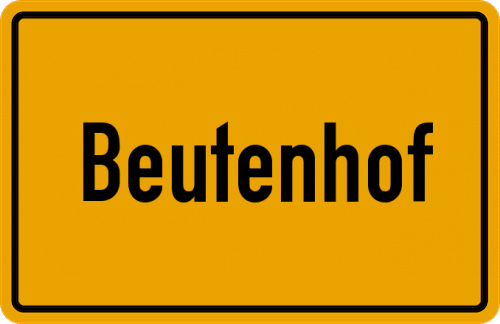 Ortsschild Beutenhof