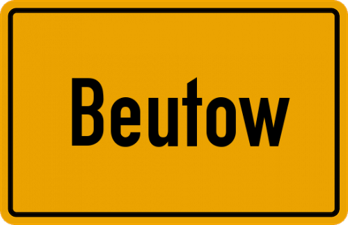 Ortsschild Beutow