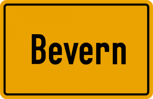 Ortsschild Bevern, Kreis Bremervörde