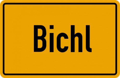 Ortsschild Bichl, Kreis Mühldorf am Inn