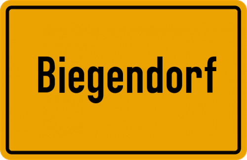 Ortsschild Biegendorf