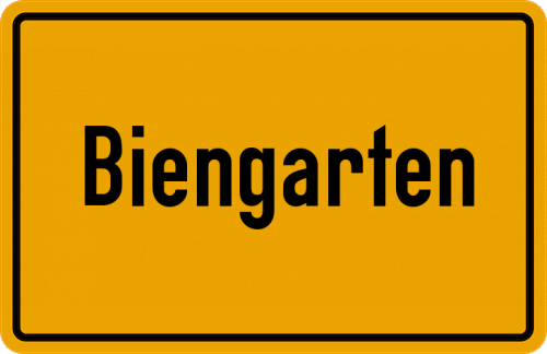 Ortsschild Biengarten