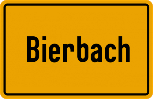 Ortsschild Bierbach