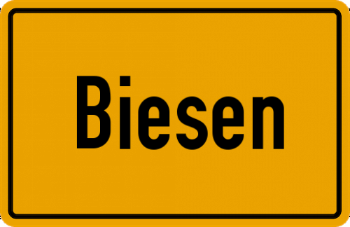 Ortsschild Biesen, Allgäu