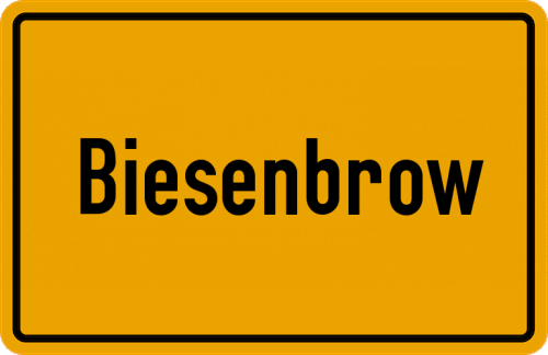Ortsschild Biesenbrow