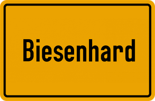 Ortsschild Biesenhard