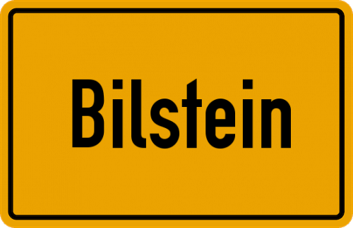 Ortsschild Bilstein, Westfalen