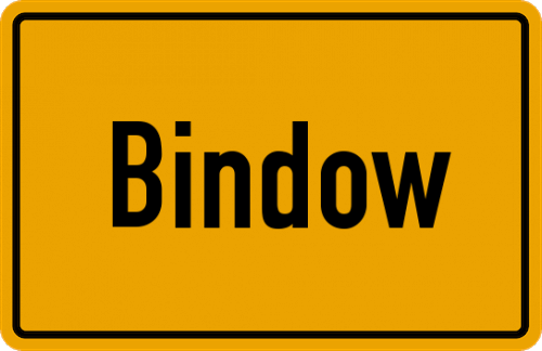 Ortsschild Bindow