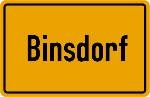 Ortsschild Binsdorf