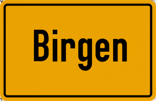 Ortsschild Birgen