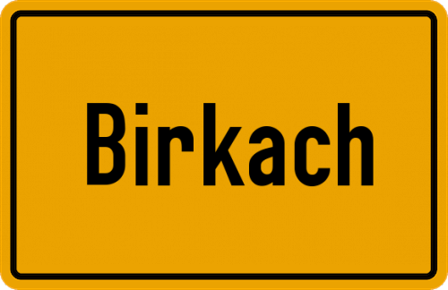 Ortsschild Birkach