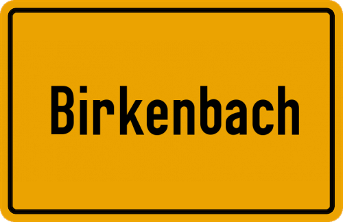 Ortsschild Birkenbach, Oberberg Kreis