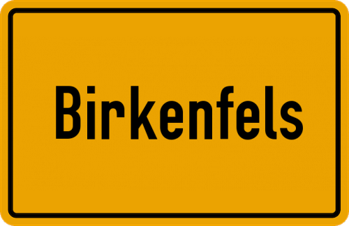 Ortsschild Birkenfels