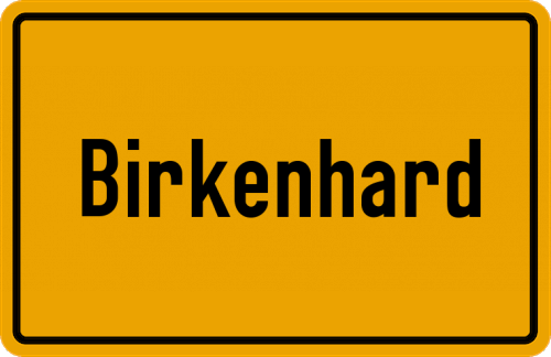 Ortsschild Birkenhard