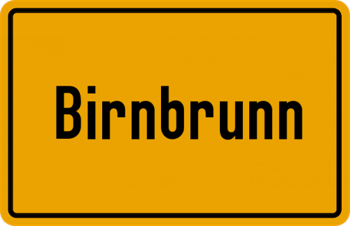 Ortsschild Birnbrunn