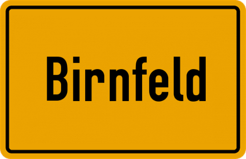 Ortsschild Birnfeld