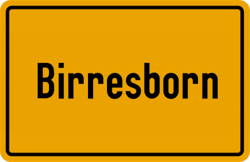 Ortsschild Birresborn