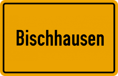 Ortsschild Bischhausen, Kreis Göttingen