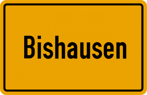 Ortsschild Bishausen