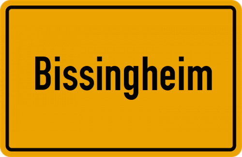 Ortsschild Bissingheim
