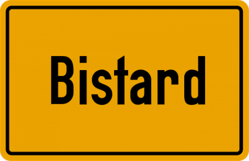 Ortsschild Bistard