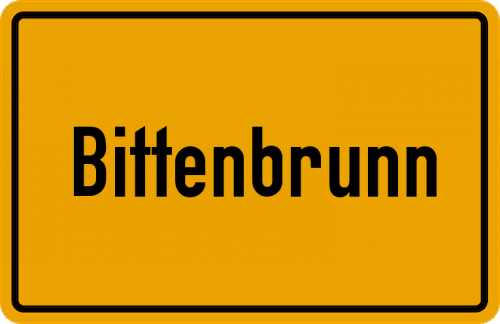 Ortsschild Bittenbrunn