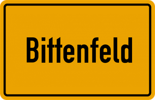 Ortsschild Bittenfeld