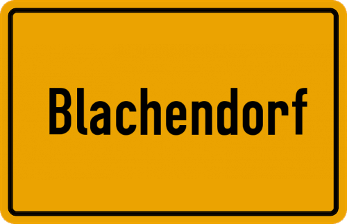 Ortsschild Blachendorf