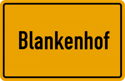 Ortsschild Blankenhof