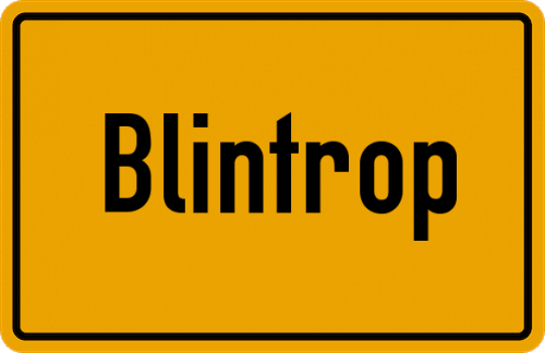 Ortsschild Blintrop