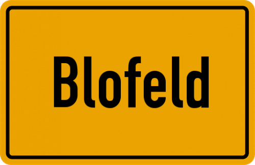 Ortsschild Blofeld