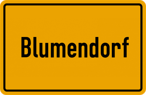 Ortsschild Blumendorf