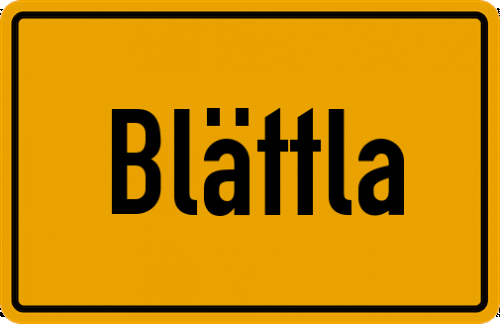 Ortsschild Blättla, Allgäu