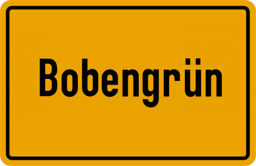 Ortsschild Bobengrün