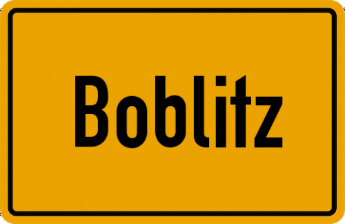 Ortsschild Boblitz
