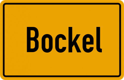Ortsschild Bockel, Kreis Rotenburg, Wümme