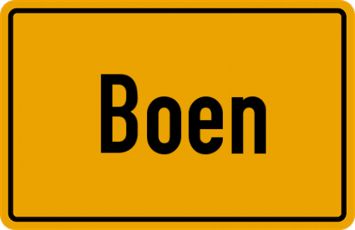 Ortsschild Boen, Ostfriesland