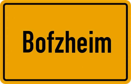 Ortsschild Bofzheim