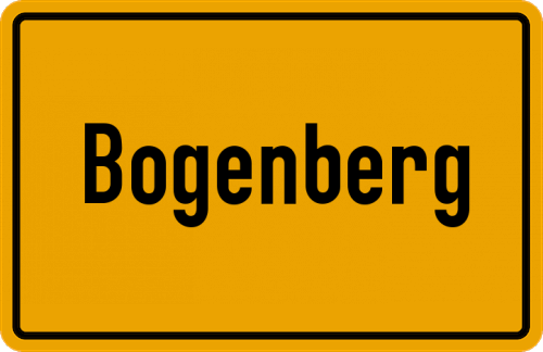 Ortsschild Bogenberg, Niederbayern