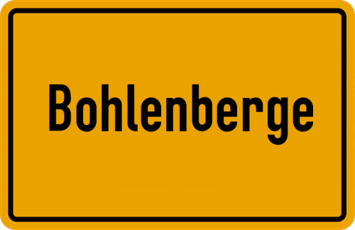 Ortsschild Bohlenberge